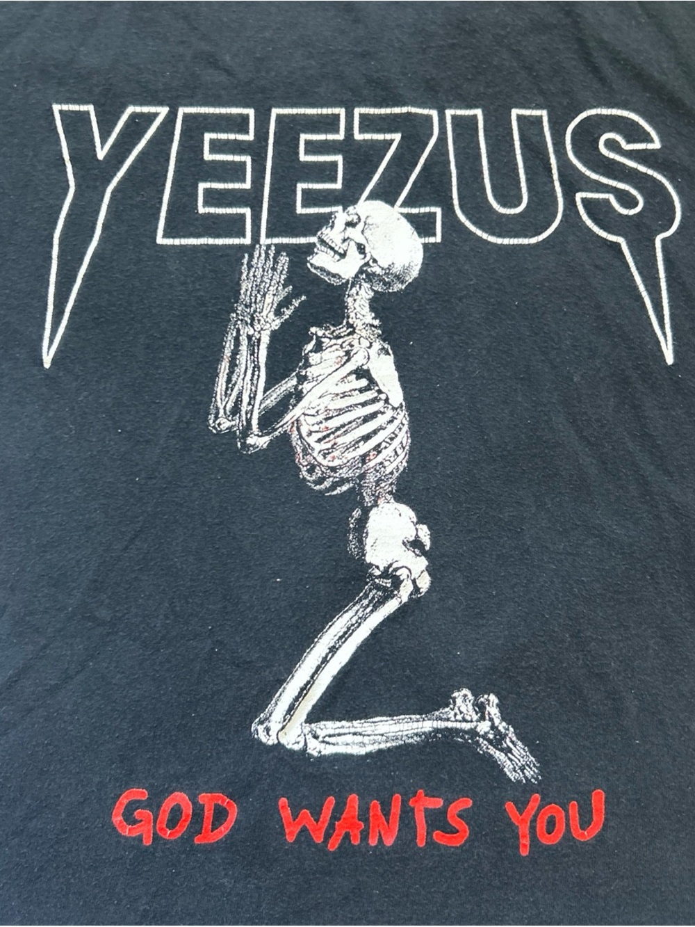 Kanye West YEEZUS God Wants You Skeleton Music m T Shirt mens